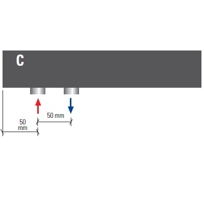 C Anschluss unten links 50mm