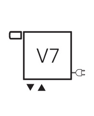 Anschluss V7 Ventileinsatz links Mischbetrieb