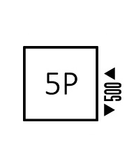 Anschluss 5P 500mm rechts