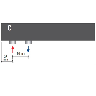 C Anschluss unten links 50mm